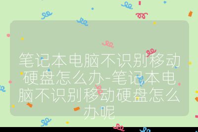 筆記本電腦不識(shí)別移動(dòng)硬盤怎么辦-筆記本電腦不識(shí)別移動(dòng)硬盤怎么辦呢