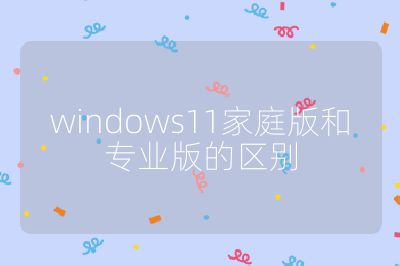 windows11家庭版和專業版的區別