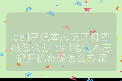 dell筆記本忘記開機密碼怎么辦-dell筆記本忘記開機密碼怎么辦呢