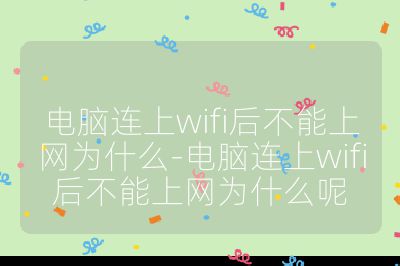 電腦連上wifi后不能上網(wǎng)為什么-電腦連上wifi后不能上網(wǎng)為什么呢