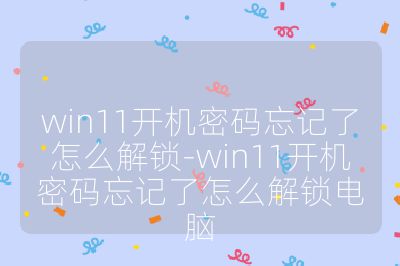 win11開機(jī)密碼忘記了怎么解鎖-win11開機(jī)密碼忘記了怎么解鎖電腦
