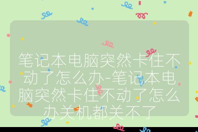 筆記本電腦突然卡住不動了怎么辦-筆記本電腦突然卡住不動了怎么辦關機都關不了