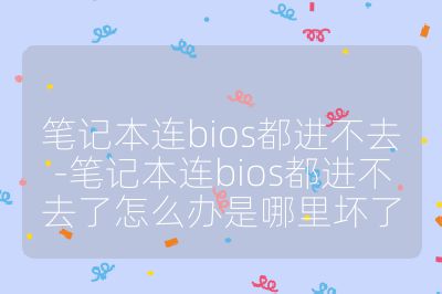 筆記本連bios都進不去-筆記本連bios都進不去了怎么辦是哪里壞了