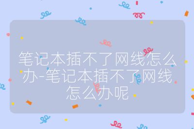 筆記本插不了網(wǎng)線怎么辦-筆記本插不了網(wǎng)線怎么辦呢