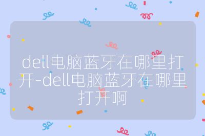 dell電腦藍牙在哪里打開-dell電腦藍牙在哪里打開啊