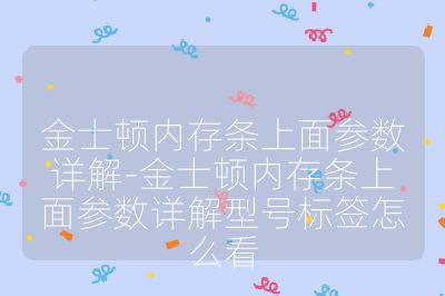 金士頓內存條上面參數詳解-金士頓內存條上面參數詳解型號標簽怎么看