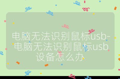 電腦無法識別鼠標usb-電腦無法識別鼠標usb設備怎么辦