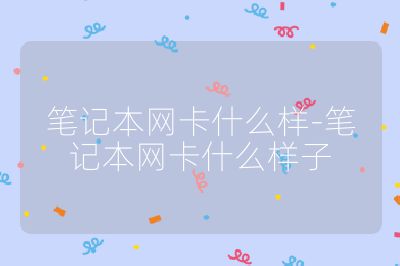 筆記本網卡什么樣-筆記本網卡什么樣子