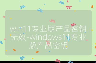 win11專業版產品密鑰無效-windows11專業版產品密鑰