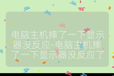 電腦主機(jī)摔了一下顯示器沒反應(yīng)-電腦主機(jī)摔了一下顯示器沒反應(yīng)了