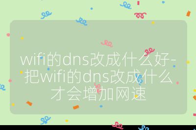 wifi的dns改成什么好-把wifi的dns改成什么才會(huì)增加網(wǎng)速