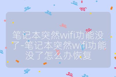 筆記本突然wifi功能沒了-筆記本突然wifi功能沒了怎么辦恢復