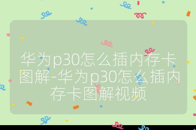 華為p30怎么插內存卡圖解-華為p30怎么插內存卡圖解視頻