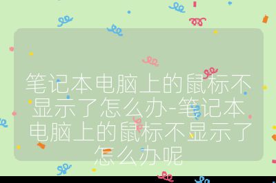 筆記本電腦上的鼠標不顯示了怎么辦-筆記本電腦上的鼠標不顯示了怎么辦呢