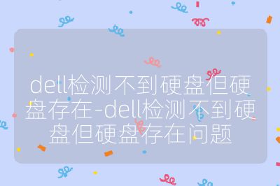 dell檢測不到硬盤但硬盤存在-dell檢測不到硬盤但硬盤存在問題
