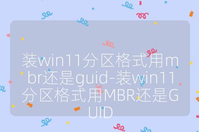 裝win11分區格式用mbr還是guid-裝win11分區格式用MBR還是GUID