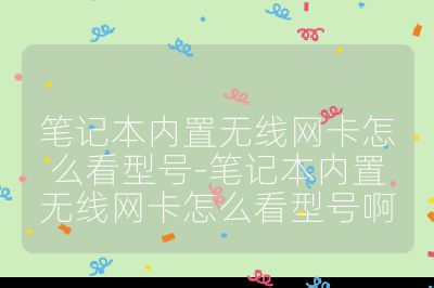 筆記本內(nèi)置無線網(wǎng)卡怎么看型號-筆記本內(nèi)置無線網(wǎng)卡怎么看型號啊