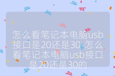 怎么看筆記本電腦usb接口是20還是30-怎么看筆記本電腦usb接口是20還是30的
