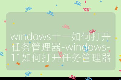 windows十一如何打開任務(wù)管理器-windows-11如何打開任務(wù)管理器