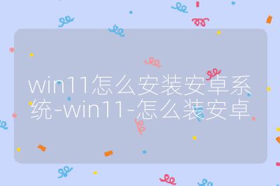 win11怎么安裝安卓系統-win11-怎么裝安卓