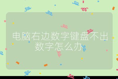 電腦右邊數(shù)字鍵盤不出數(shù)字怎么辦