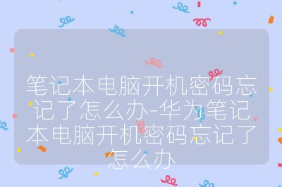 筆記本電腦開機密碼忘記了怎么辦-華為筆記本電腦開機密碼忘記了怎么辦