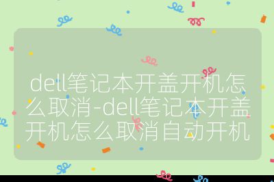 dell筆記本開蓋開機怎么取消-dell筆記本開蓋開機怎么取消自動開機
