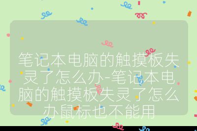 筆記本電腦的觸摸板失靈了怎么辦-筆記本電腦的觸摸板失靈了怎么辦鼠標(biāo)也不能用