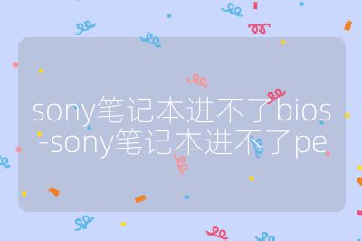 sony筆記本進(jìn)不了bios-sony筆記本進(jìn)不了pe