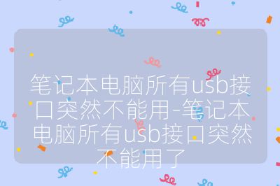 筆記本電腦所有usb接口突然不能用-筆記本電腦所有usb接口突然不能用了