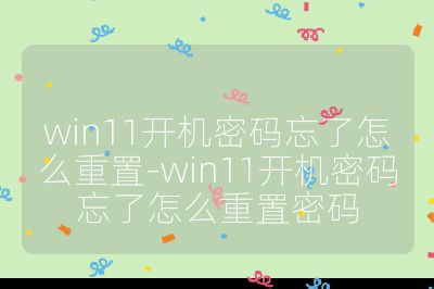 win11開機密碼忘了怎么重置-win11開機密碼忘了怎么重置密碼