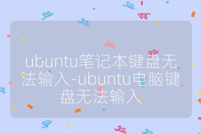 ubuntu筆記本鍵盤無法輸入-ubuntu電腦鍵盤無法輸入