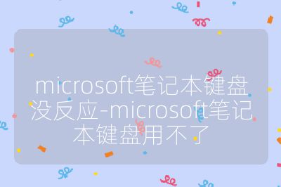 microsoft筆記本鍵盤沒反應-microsoft筆記本鍵盤用不了